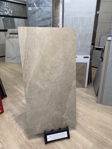 Beige matt stone effect wall - effect,