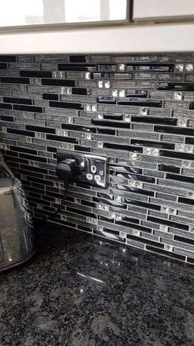 Black shimmer crystal - black,