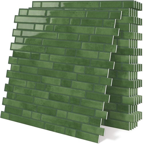 Green peel and stick tiles - stick, on